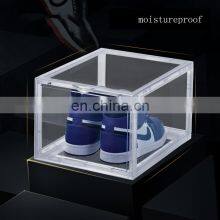 All Clear Nike Sneaker Crates Display Shoe Box Storage Box Acrylic Transparent Sneaker Box Stackable Shoe Case thumbnail-2