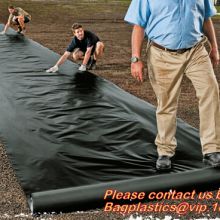 Construction Builder Film Waterproof Dampproof Clear / Black Plastic Poly Film Rolls PVC EPDM PONDS LINER Geomembrane