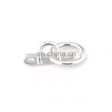 JRSGS Customized High Quality 304/316 Stainless Steel Marine Deck Door Hardware Oval Eye Plate With Ring