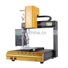 Table top four axis soldering machinery and equipment plane side spot welding drag welding temperature record soldering machine