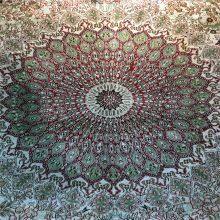 5x8ft Green Color Fine Quality Handmade Silk Persian Carpet for Home Decor thumbnail-3