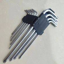 A Set of Matt Lengthened Arm Hex Wrench 9-piece Set of Plum Spanner Combination Maintenance Tools