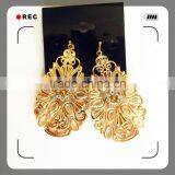 Alloy Jewelry Copper Brass Plating Gold Silver Rhodium Simple Gold Earring Designs for Women thumbnail-4