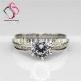 Round Brilliant Cut Moissanite 1CT 6.5mm Center Star Accents 14k 18k White Yellow Gold Diamond Engagement Ring thumbnail-1