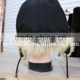 Natural Color Genuine Bomber Fur Hat Real Dog Fur Hat With Ear Flaps Keep Warm thumbnail-4