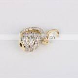 Fancy Silver Hip Pop Bottle Pendant Micro Setting AAA White Zircon 10k Gold Plated thumbnail-4