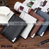 Leather mens small ID credit card wallet holder slim Pocket bifold wallet