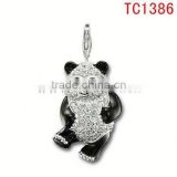 TC1386 cute panda design peace symbol design precious popular wholesale pendant&charm