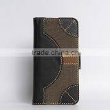 Case for IPhone 6S With Full-grain Cowhide Leather Black Handmade Case for Mobile Phone OEM/ODM Accepted