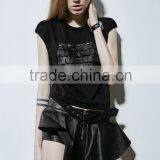 PT-080 PUNK Instock Cortex Rivet Sublimation Knit Female Black Short T-shirt thumbnail-6