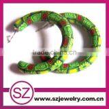 Cheapest & Pretty Polymer Clay Flower Pattern Hoop Earring thumbnail-1