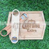 Solid Wood Handle Rectangular Beer Bottle Opener thumbnail-2