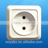 (YK1805) euro style ABS shell copper fittings wall socket