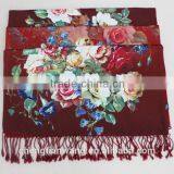 100% Silk Double Layer Hot Sale Digital Inkjet Scarf Multi Color Pattern Scarf
