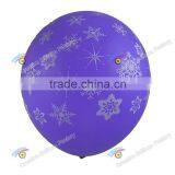 11 Inches-Wholesale Navy Blue Snowflakes Non Latex Balloons Christmas Round Latex Free Balloon thumbnail-3