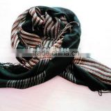 fashion acrylic knitted jacquard scarf