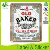 Wine Bottle Sticky Label Wine Label