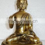 Brass Buddha Statue with embossed design