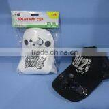 Multifunctional Kids White and Black Solar Fan Hat Cap Toys