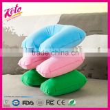 Flocking PVC inflatable travel U shape neck pillow                        
                                                Quality Choice