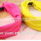 Hot Women Cotton Turban Twist Knot Head Wrap Headband Twisted Knotted Hair Band thumbnail-1