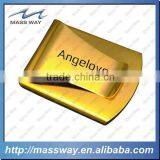 High Quality Business Gift Unique Brrass Blank Silver Money Clip thumbnail-2