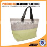 Contracted and fashionable tote patchwork bag paper straw and jute material women shopping handbag