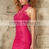 (MY9345) MARRY YOU Sexy High Neck Halter Lace Beaading Latest Party Dress Designs For Ladies Short