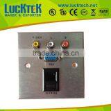 Faceplate Audio Wall Mounting Metal Plate, With VGA Data