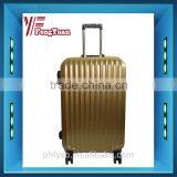 2016 Fashion Design Golden Color ABS+PC Luggage With Aluminum Frame/ TSA Lock Travel Set/OEM Accept Luggage thumbnail-1