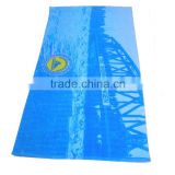 100% cotton velour fiber reactive print beach towel ocean design
