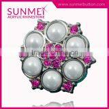 Bulk Flower Rhinestone Buttons Covers for Garment Accessories