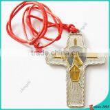 Zinc Alloy Metal Anti-silver Vintage Cross Necklace thumbnail-3