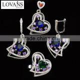 Earrings Jewelry Set Emerald Stone Bridal Jewelry Set China Supplier TZ-0249 thumbnail-2