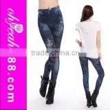 New fashion beautiful girl pattern jean printed wholesale leggins 2014