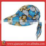 Fashion Floral Cap Wide Brim Hat Long Brim Cap Beach Cap and Hat