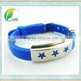 High Quality Silicone Anion Metal Bracelet thumbnail-1