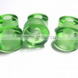 AAA Colombian Emerald Color Quartz Smooth Handmade Big Hole Tyre Beads thumbnail-4