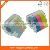 Rolling Sticky Note With Assorted Color, Roll Neon Sticky Note in Plastic Holder