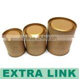 Nut Pack Food Use Steel Lid Gold Foil Inside Logo Custom Kraft Paper Cylinder Box thumbnail-4