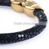 Ti Aohua Gold Plated Metal Bracelet Jewelry Set, Unisex Skull Beads Cuff Bracelet Jewelry Accessory thumbnail-4