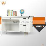 Office Desk Modern With Keyboard Tray and 3 Metal Drawer Cabinet thumbnail-2