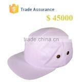 New Fashion Cotton 5 Panel Leather Back Clouser Hat Cap Custom