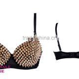 Gold RIVETS SPIKE BRA thumbnail-1