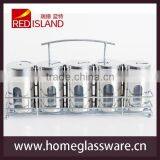 Stainless Steel Glass Spice Shaker Jar Adjustable Top Herbs Salt Pepper thumbnail-1