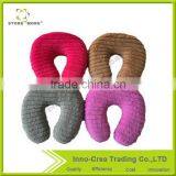 Wholecolored and Stripe U Shape Neck Pillow thumbnail-1