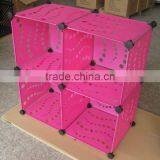 4 Cube DIY Wardrobe Plastic Cabinet Combination Storage Organizer thumbnail-1