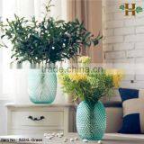 Handblown Green Flower Vase Pineapple Shaped Bottle Vase thumbnail-2