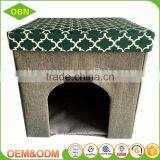 Washable Plaid Oxford Cloth Teddy Mattress Fabric Material Foldable Cheap Luxury Cat House thumbnail-2