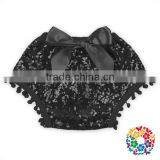 Stylish Kids Clothes Wholesale Cotton & Sequin Front Bow Girls Bloomers Kids Girls Pom Pom Sequin Shorts thumbnail-1